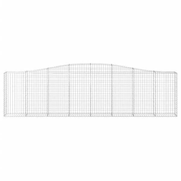 vidaXL Cesti Gabbioni ad Arco 2pz 400x30x100/120 cm Ferro Zincato