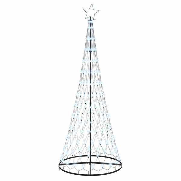 vidaXL Albero di Natale LED con 295 LED Bianco freddo 250 cm Metallo