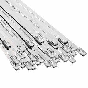 vidaXL Fascetta per Cavi 50 pz 4,6 x 800 mm Argento