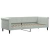 vidaXL Divano Letto Estraibile Cassetti Grigio Chiaro 80x200cm Velluto