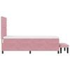 vidaXL Letto a molle con materasso Rosa 90 x 190 cm Velluto