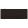vidaXL Piano Tavolo Marrone Scuro 100x40x(2-6)cm Rovere Non Trattato
