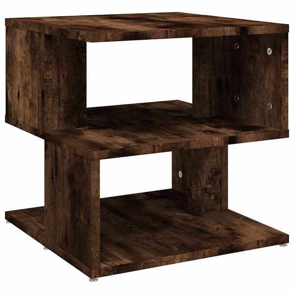 vidaXL Tavolino da Salotto Rovere Fumo 40x40x40cm in Legno Multistrato