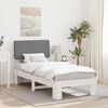 vidaXL Letto con Testiera Rivestita Grigio chiaro 100 x 200 cm