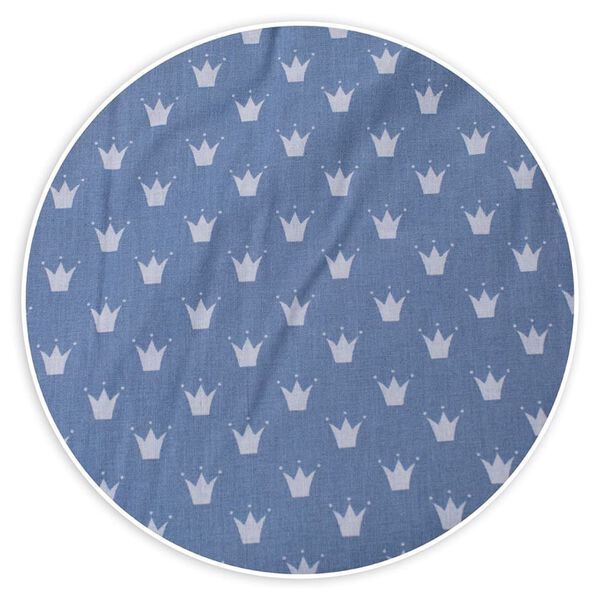 tiSsi Nido Intarsiato per la Culla MAXI Boxspring Azzurro con Corone