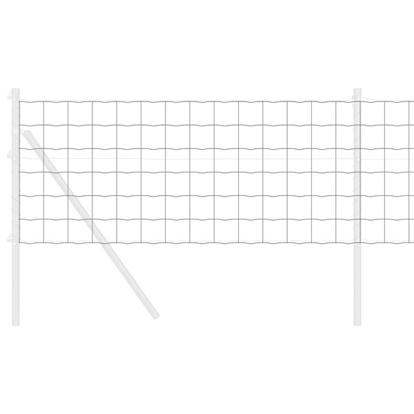 vidaXL Recinzione Euro Grigio 0,4 x 50 m Ferro rivestito in PVC