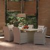 vidaXL Set da Pranzo da Giardino 7 pz in Polyrattan Marrone