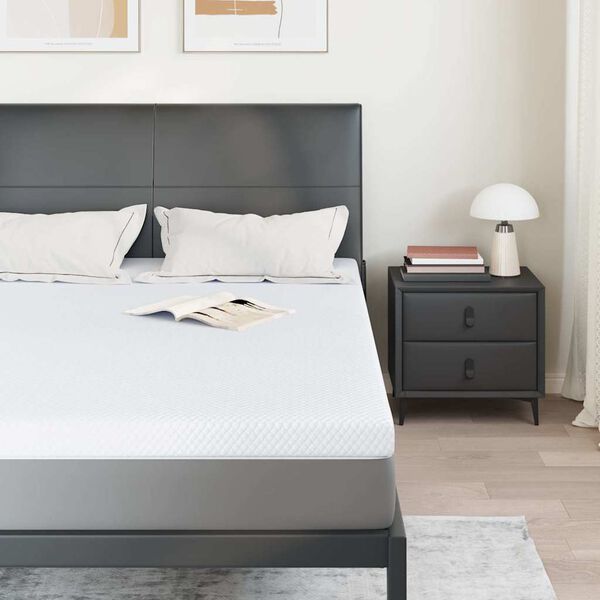 vidaXL Topper per materasso Bianco 160 x 200 cm Tessuto Jacquard