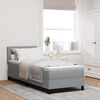 vidaXL Letto a molle con materasso Grigio chiaro 80 x 200 cm Tessuto
