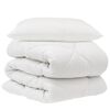 vidaXL Piumone con cuscino 2 pz Bianco Microfibra