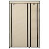 vidaXL Armadio Pieghevole Crema 110x45x175 cm in Tessuto