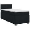 vidaXL Letto box spring con materasso Nero 90 x 190 cm Tessuto