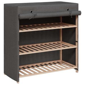 vidaXL Scarpiera con Rivestimento Grigia 79x40x80 cm in Tessuto