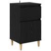 vidaXL Armadio da Notte Rovere Nero 40 x 35 x 70 cm
