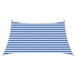 vidaXL Telo Ombra 3 / 4 x 2 m HDPE Rettangolare Blu e Bianco