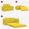 vidaXL Divano letto 60cm Giallo Velluto
