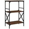 vidaXL Libreria 3Ripiani Rovere Marrone 59x35x90,5cm Legno Multistrato