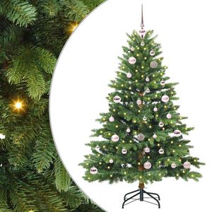 vidaXL Albero di Natale artificiale con 150 LED Verde 150 cm PE e PVC