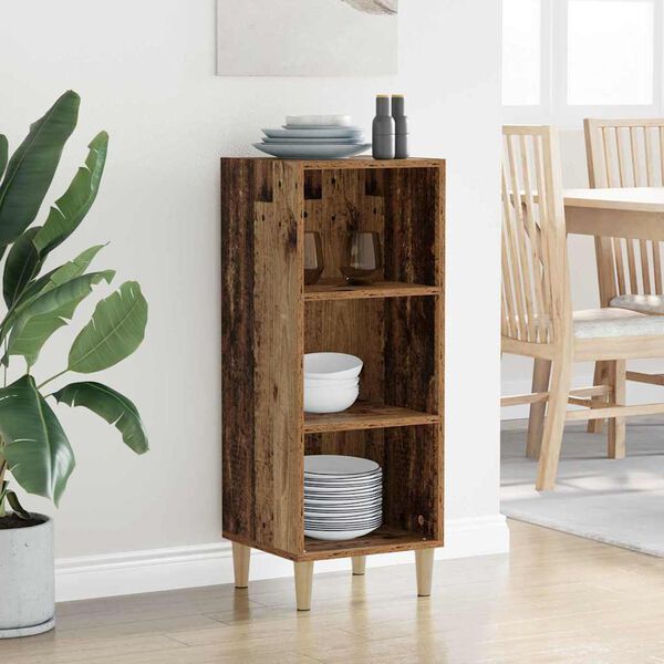 vidaXL Credenza Legno vecchio 34,5 x 32,5 x 90 cm Legno multistrato