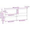 vidaXL Testiera Altro Marrone 180 cm Legno di pino massello