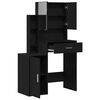 vidaXL Tavolo da Trucco Rovere Nero 80 x 35 x 132 cm Legno multistrato