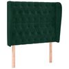 vidaXL Testiera ad Orecchio Verde Scuro 93x23x118/128 cm in Velluto