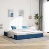 vidaXL Struttura Letto Pouf senza Materasso Blu 200x200 cm in Tessuto
