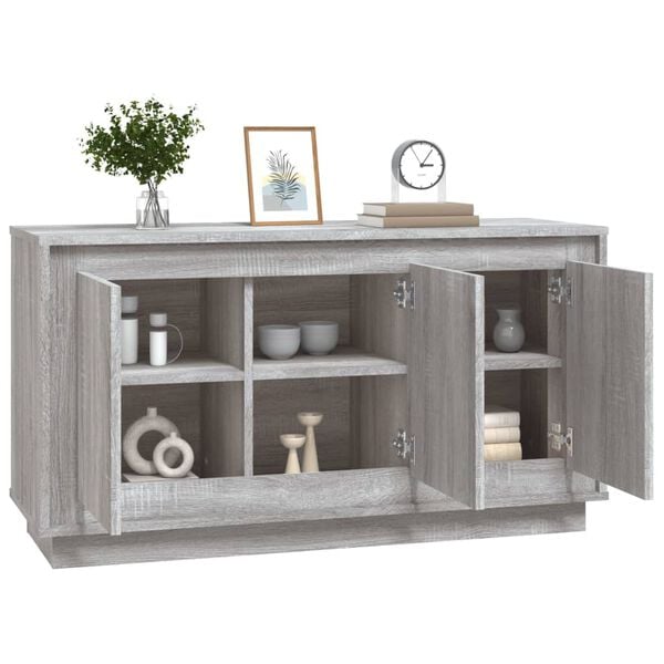 vidaXL Credenza Grigio Sonoma 102x35x55 cm in Legno Multistrato