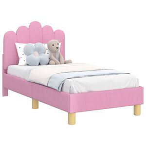 vidaXL Struttura letto per bambini con testata Rosa 70 x 140 cm