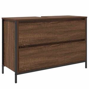 vidaXL Mobile Lavabo da Bagno con Cassetti Rovere Marrone 90x34,5x60cm