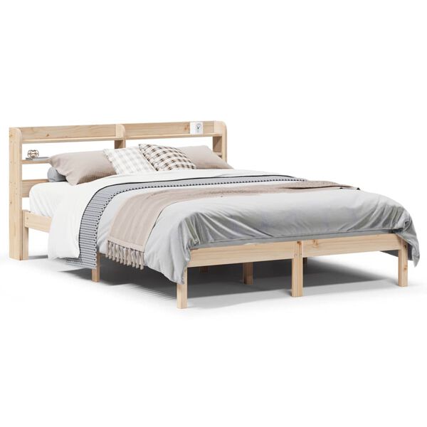 vidaXL Letto senza Materasso 140x190 cm in Legno Massello di Pino