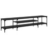 vidaXL Mobile TV Rovere Nero 201 x 35 x 45 cm