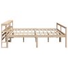 vidaXL Letto per Anziani con Testiera 200x200 cm Legno Massello Pino