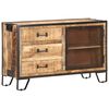 vidaXL Credenza 100x31x60 cm in Legno Massello di Mango Grezzo