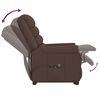 vidaXL Poltrona Alzapersona Massaggiante Marrone in Similpelle