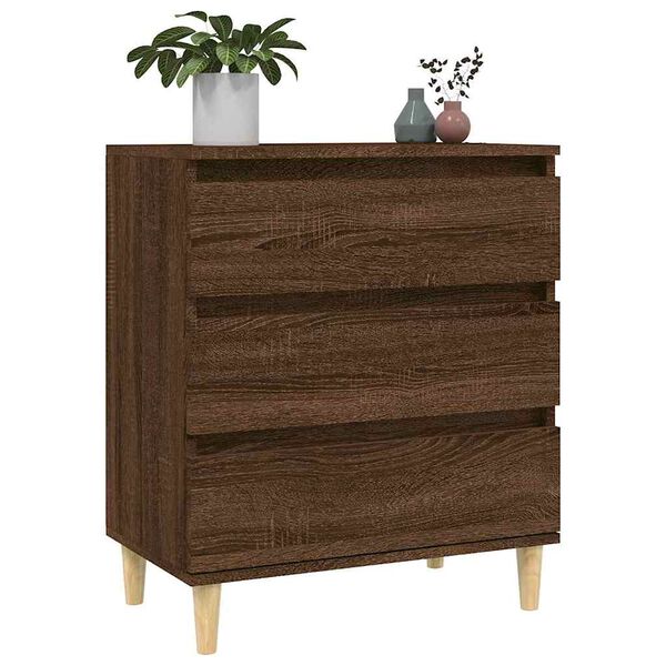 vidaXL Credenza Rovere Marrone 60x35x70 cm in Legno Multistrato