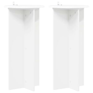 vidaXL Supporto per piante 2 pcs Bianco &Oslash;40 x 80 cm