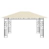 vidaXL Gazebo con Zanzariera e Luci LED 4x3x2,73 m Crema