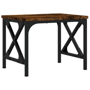 vidaXL Supporto Stampante Rovere Fumo 40x30x31 cm Legno Multistrato