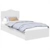 vidaXL Letto con Contenitore Bianco 90 x 190 cm Legno ingegnerizzato