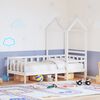 vidaXL Dormeuse con Tetto 90x190 cm Bianco in Legno Massello di Pino