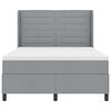 vidaXL Letto a molle con materasso Grigio chiaro 140 x 200 cm Tessuto
