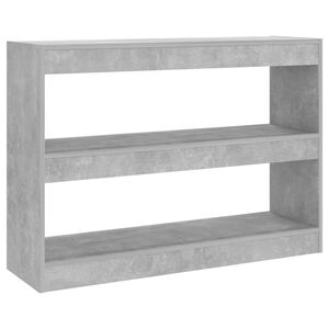 vidaXL Libreria/Divisorio Grigio Cemento 100x30x72 cm