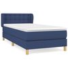 vidaXL Giroletto a Molle con Materasso Blu 80x200 cm inTessuto