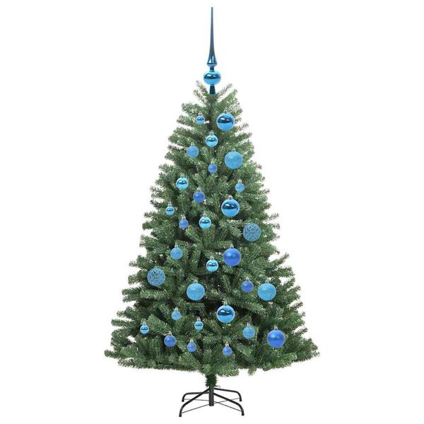 vidaXL Albero di Natale Artificiale con Rami Pieghevoli Verde 120 cm