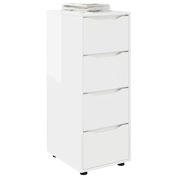 vidaXL Armadio Bianco Lucido 40 x 48 x 105 cm Legno multistrato