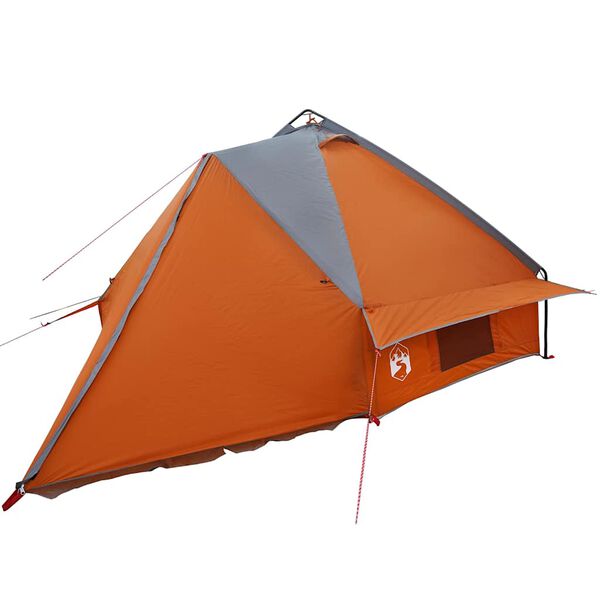 vidaXL Tenda Teepee con tetto Grigio e arancione 490 x 410 x 210 cm