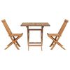 vidaXL Set da Pranzo per Giardino 3 pz Marrone