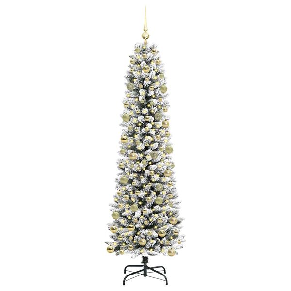 vidaXL Albero di Natale artificiale con 300 LED Bianco 210 cm