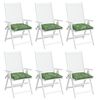 vidaXL Cuscini per Sedia 6 pz Motivo a Foglie 50x50x7 cm Tessuto